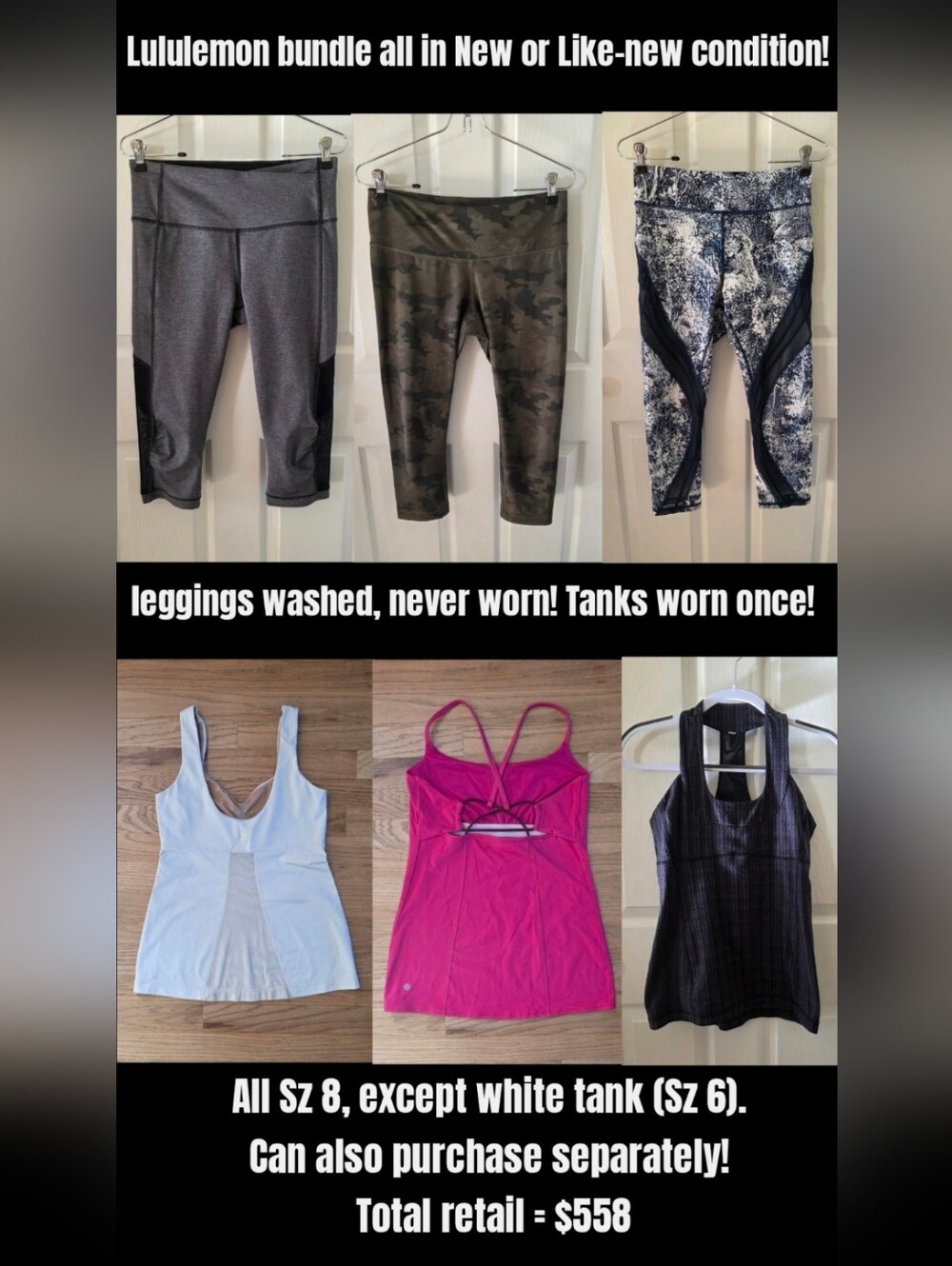 Lululemon bundle! Total retail $558 All are in New or like-new condition!